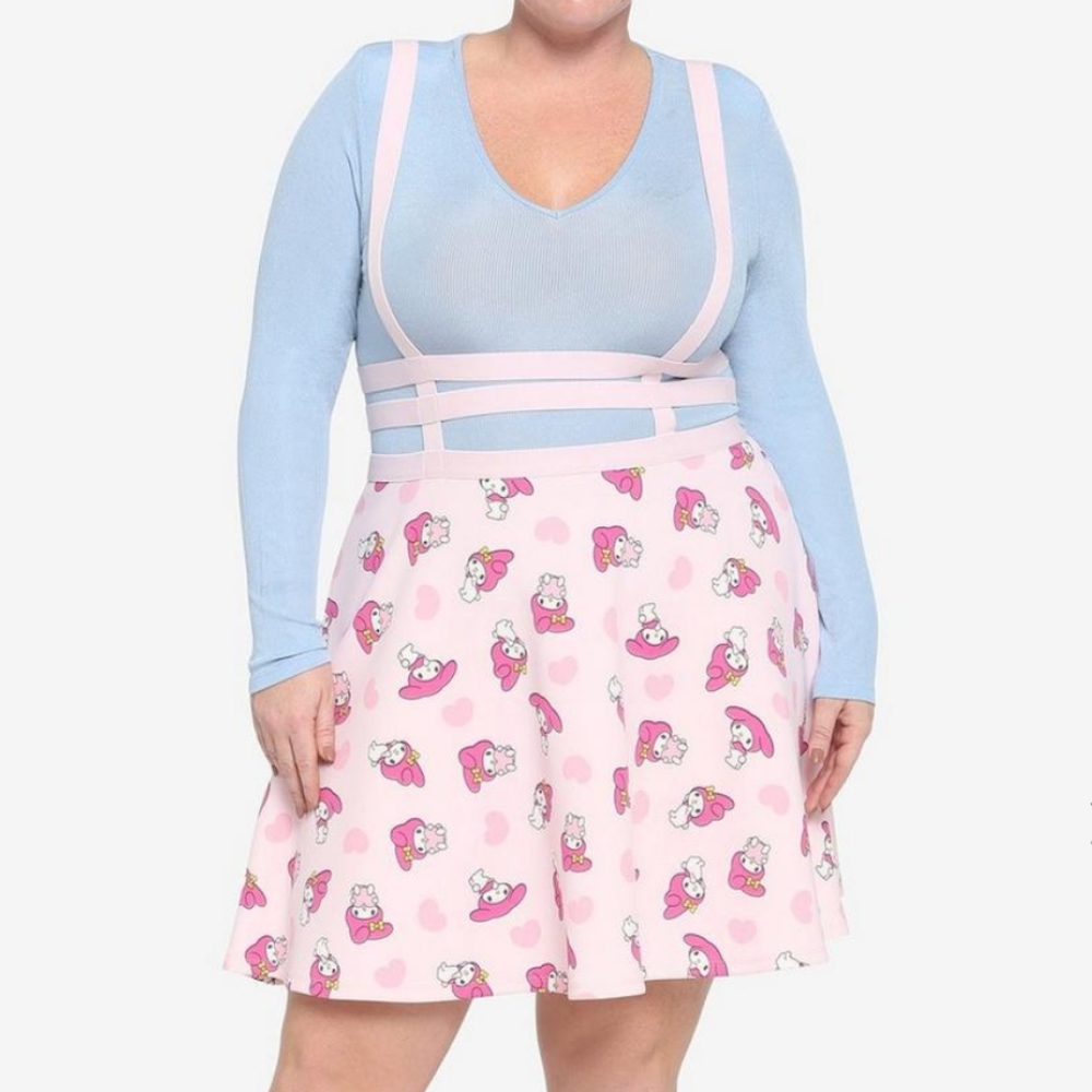 Hot Topic My Melody by Sanrio Strappy Suspender Skirt